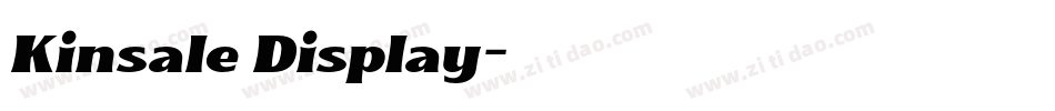 Kinsale Display字体转换